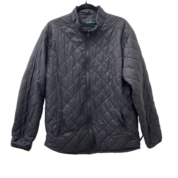 Rodd & Gunn Mens Quilted Black Jacket Size M/L Lightweight Outerwear Zip